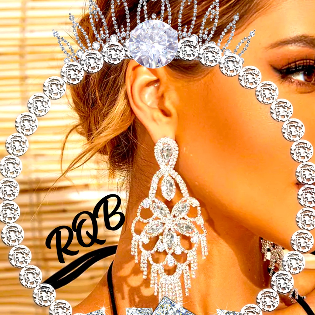 Long Clear Crystal Pageant Earrings 46$